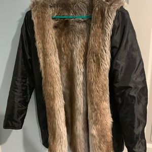 Reversible fur jacket